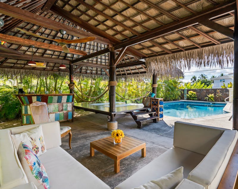 a backyard patio